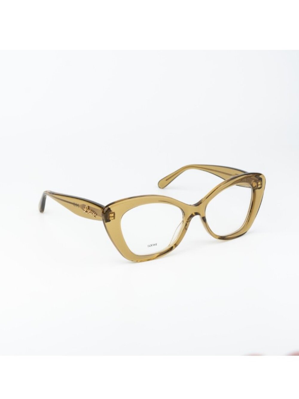Loewe Women Eyeglasses Green Demo Cat Eye LW50067I CURVY 096 NEW AUTHENTIC